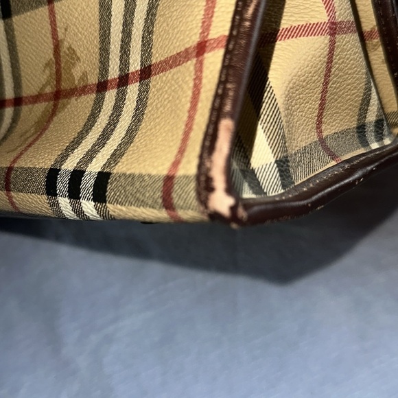 Burberry Beige and Brown Checkered Briefcase - Picture 8 of 16
